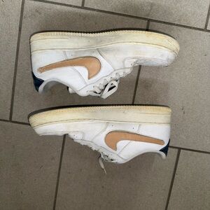 Nike White and Tan Sneakers size 12